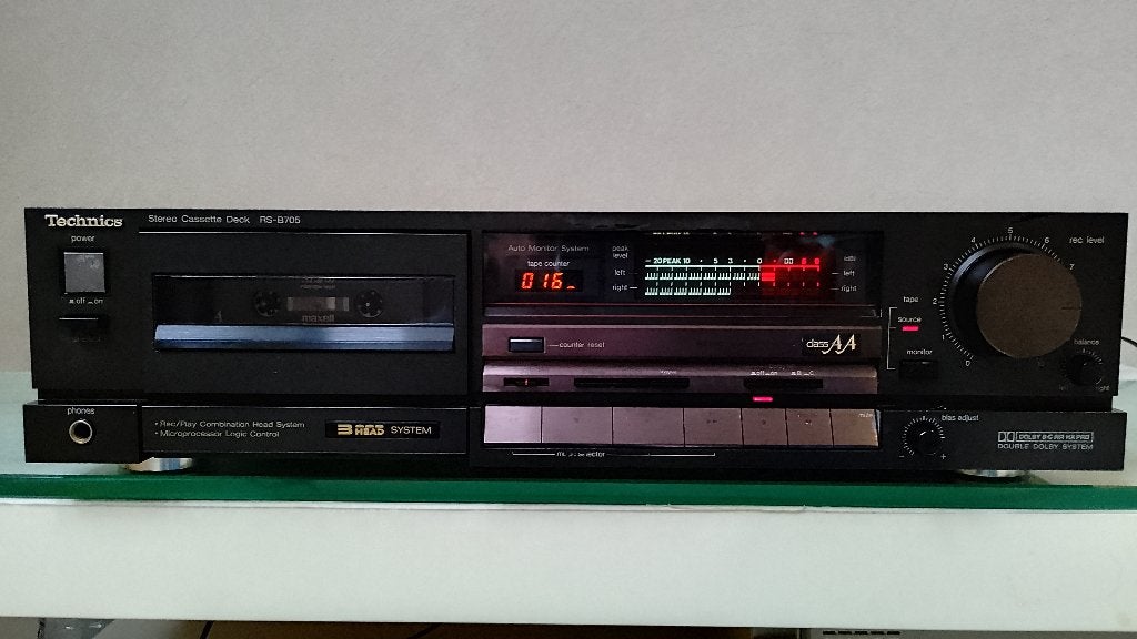 Technics RS-B705 "CLASS AA" Cassette Deck, 3 Head., Audio, Tv en Foto, Ophalen of Verzenden, Enkel, Overige merken, Tiptoetsen