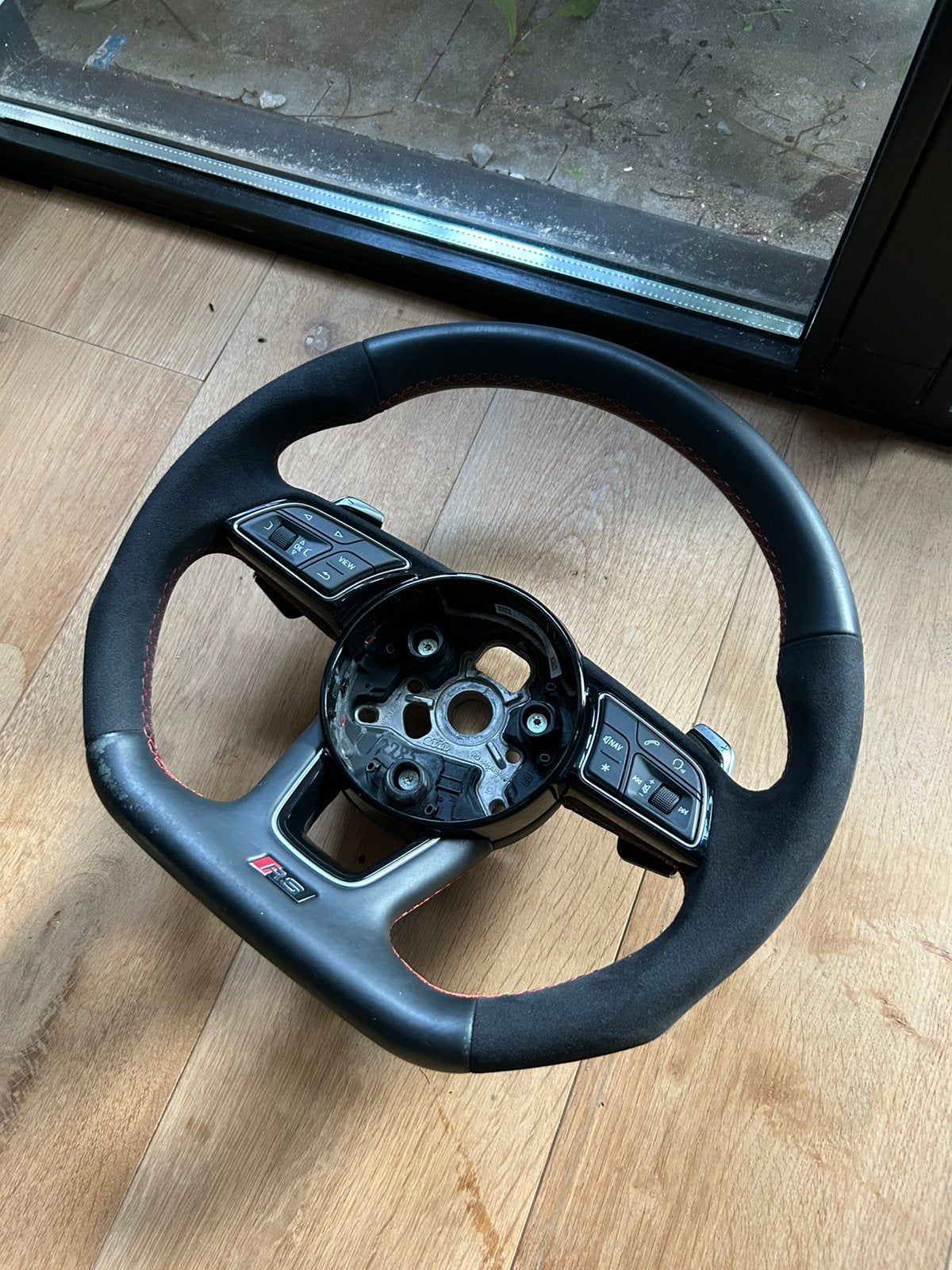 Audi rs3 rs4 rs5 rs stuur alcantara afgevlakt flippers, Ophalen of Verzenden, Nieuw, Audi