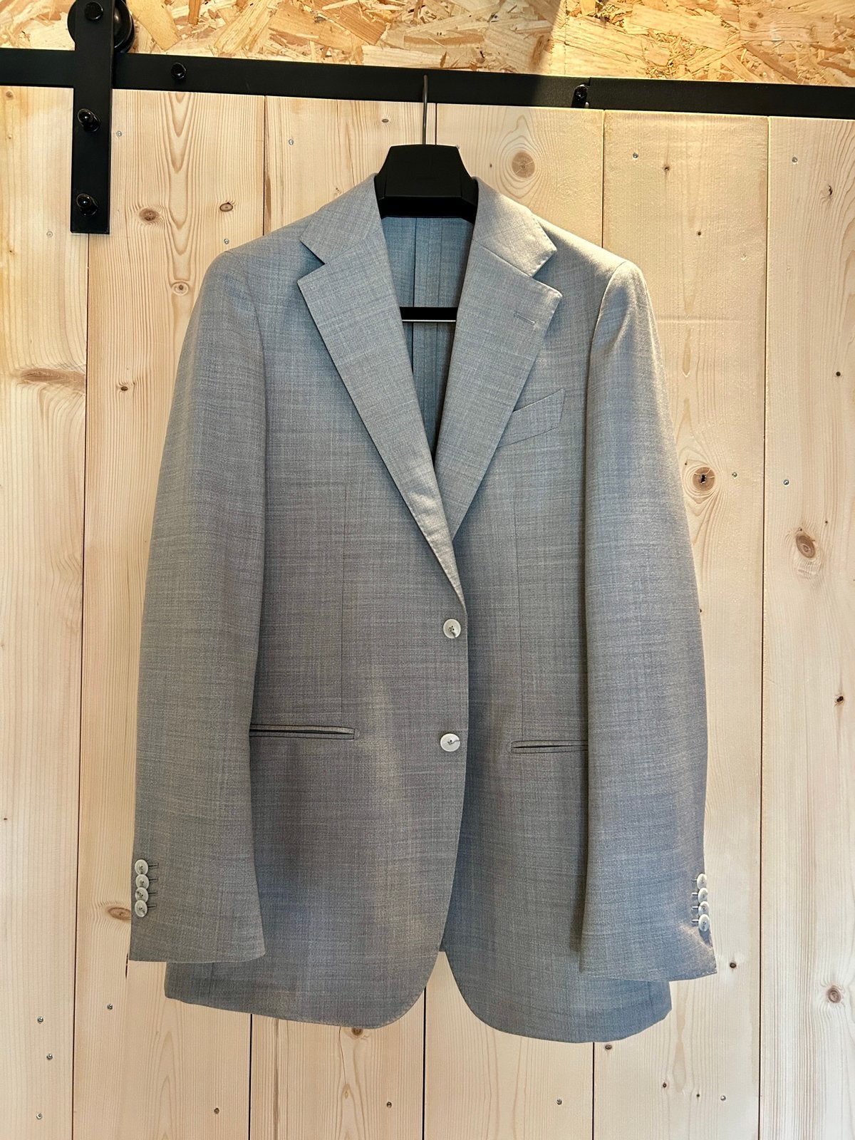 Puur wol jasje bijna nieuw, Kleding | Heren, Ophalen of Verzenden, Zo goed als nieuw, Maat 52/54 (L), Grijs