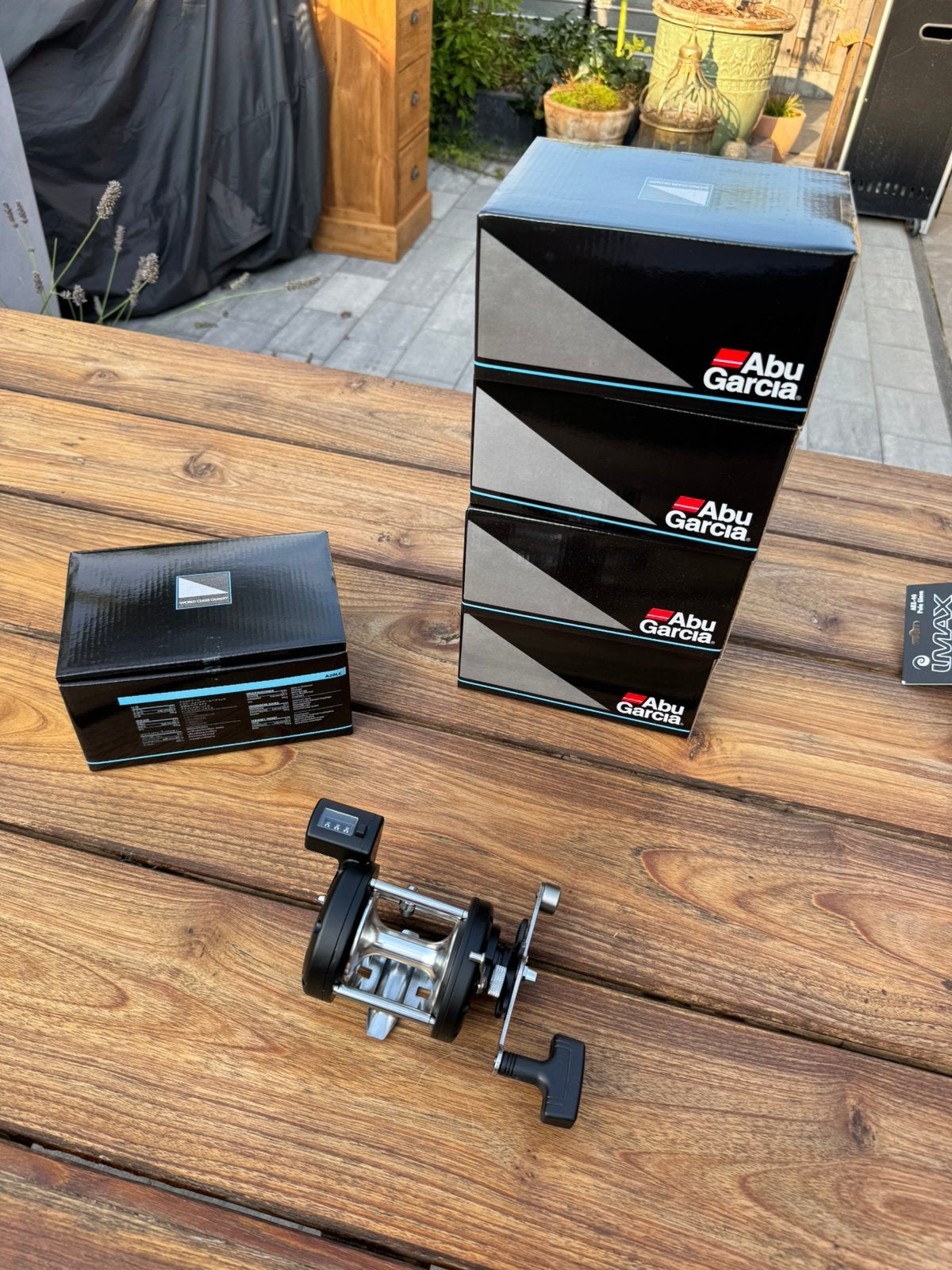 abu garcia a20lc rh reels met linecounter en lijngeleider, Watersport en Boten, Hengelsport | Zeevissen, Ophalen of Verzenden