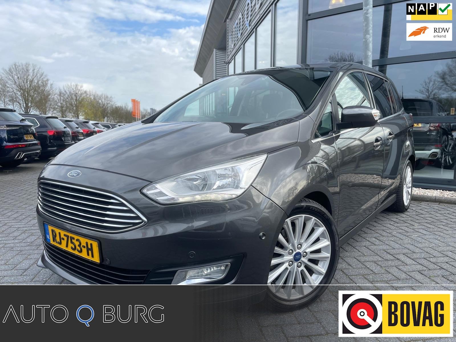 Ford Grand C-Max 1.0 Titanium | 7 Persoons | Schuifdeuren |, Auto's, Ford, Voorwielaandrijving, 745 kg, 125 pk, Gebruikt