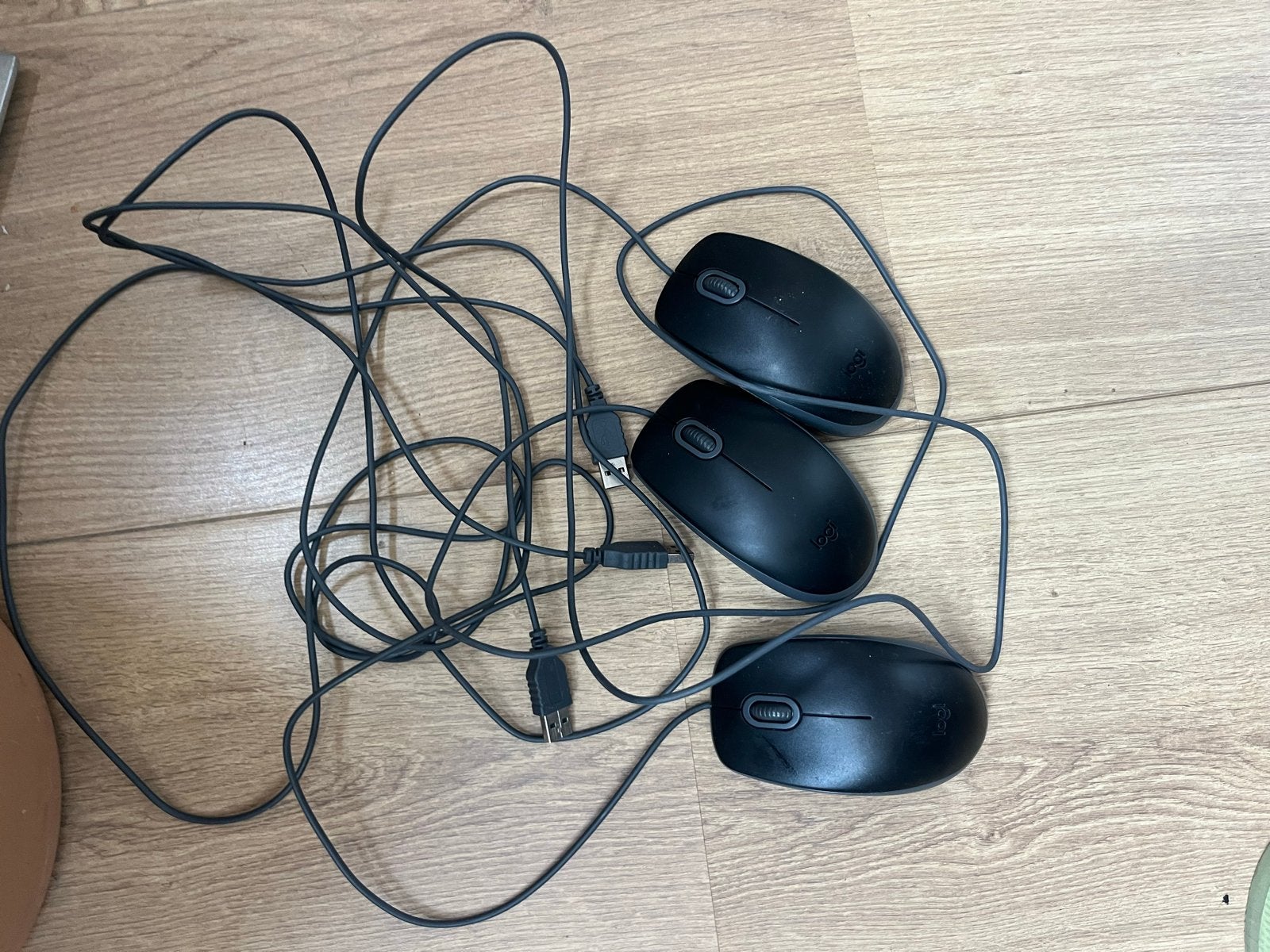 4x Bedrade Muis - Zwart - Gebruikt, Ophalen, Rechtshandig, Muis, Gebruikt