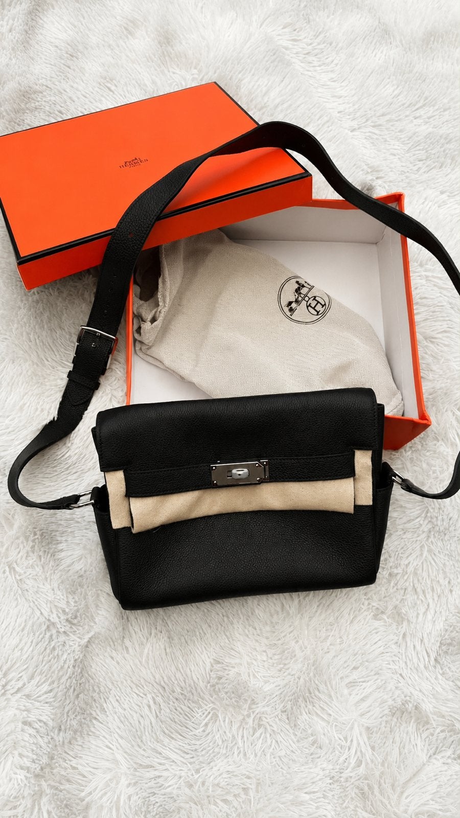 Hermes Kelly Messenger PM Bag | €500, Overige merken, Zwart, Nieuw, Ophalen of Verzenden