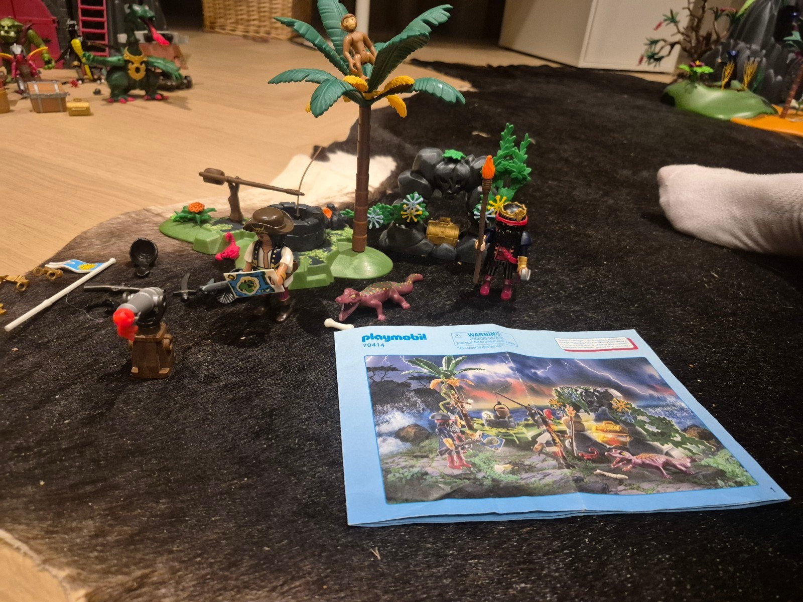 Playmobil 70414 Piraten Schateiland met Schatzoekers + extra, Ophalen of Verzenden, Zo goed als nieuw, Jongen of Meisje