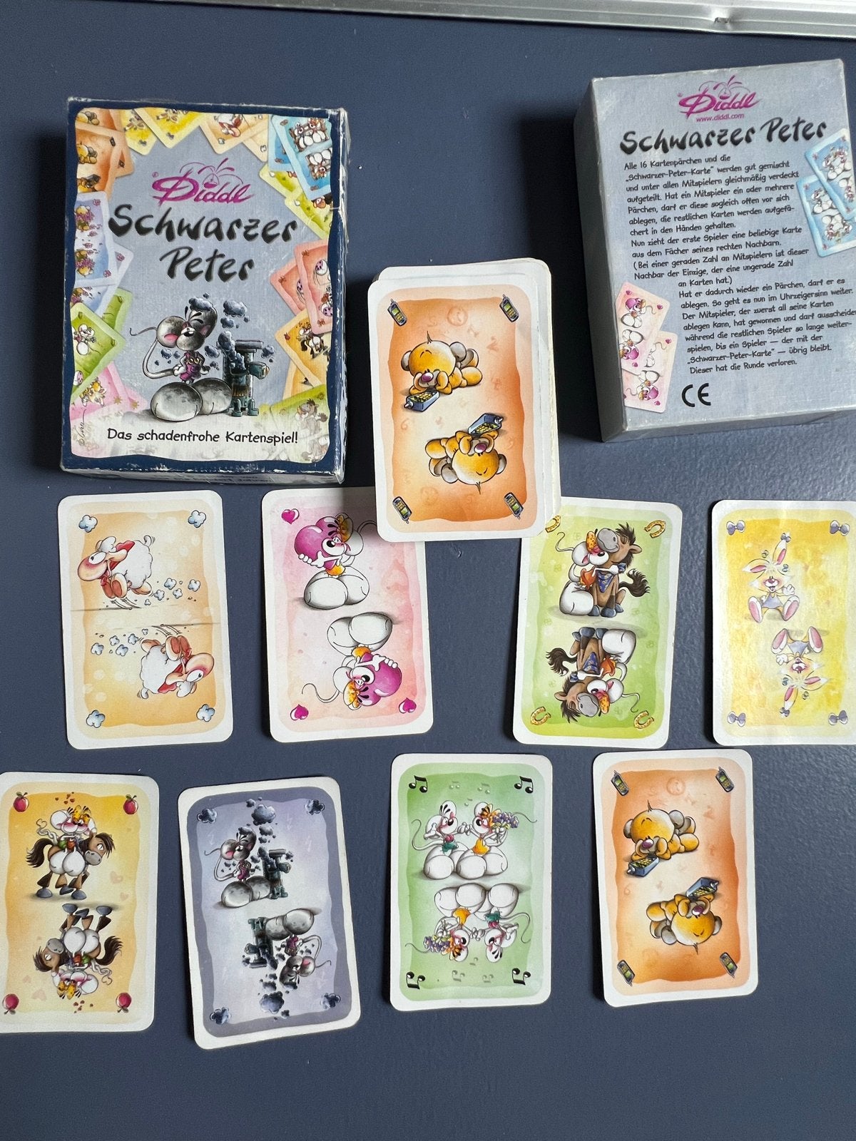 Diddl Zwarte Piet Kaartspel - Het Schadenfrohe Kartenspiel, Hobby en Vrije tijd, Drie of vier spelers, Ophalen of Verzenden, Gebruikt