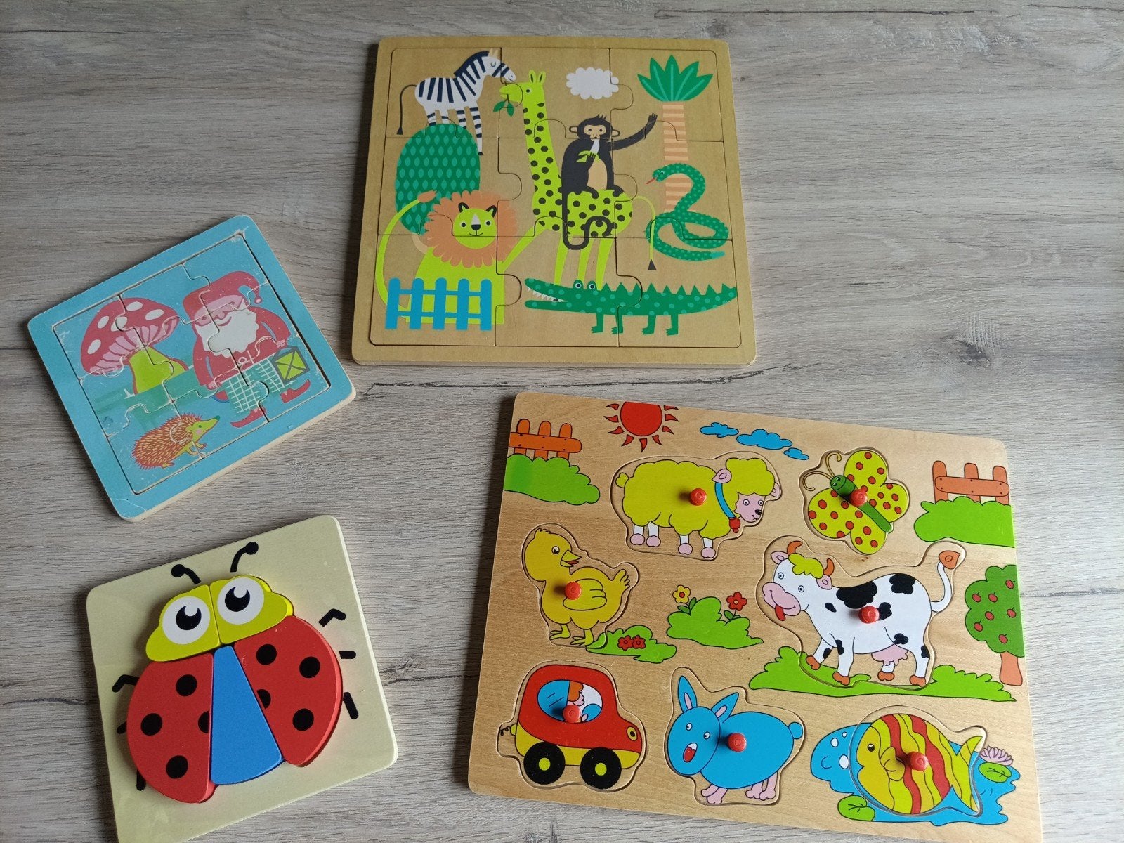 Diverse houten puzzels, Kinderen en Baby's, Speelgoed | Houten speelgoed, Ophalen, Gebruikt, Overige typen