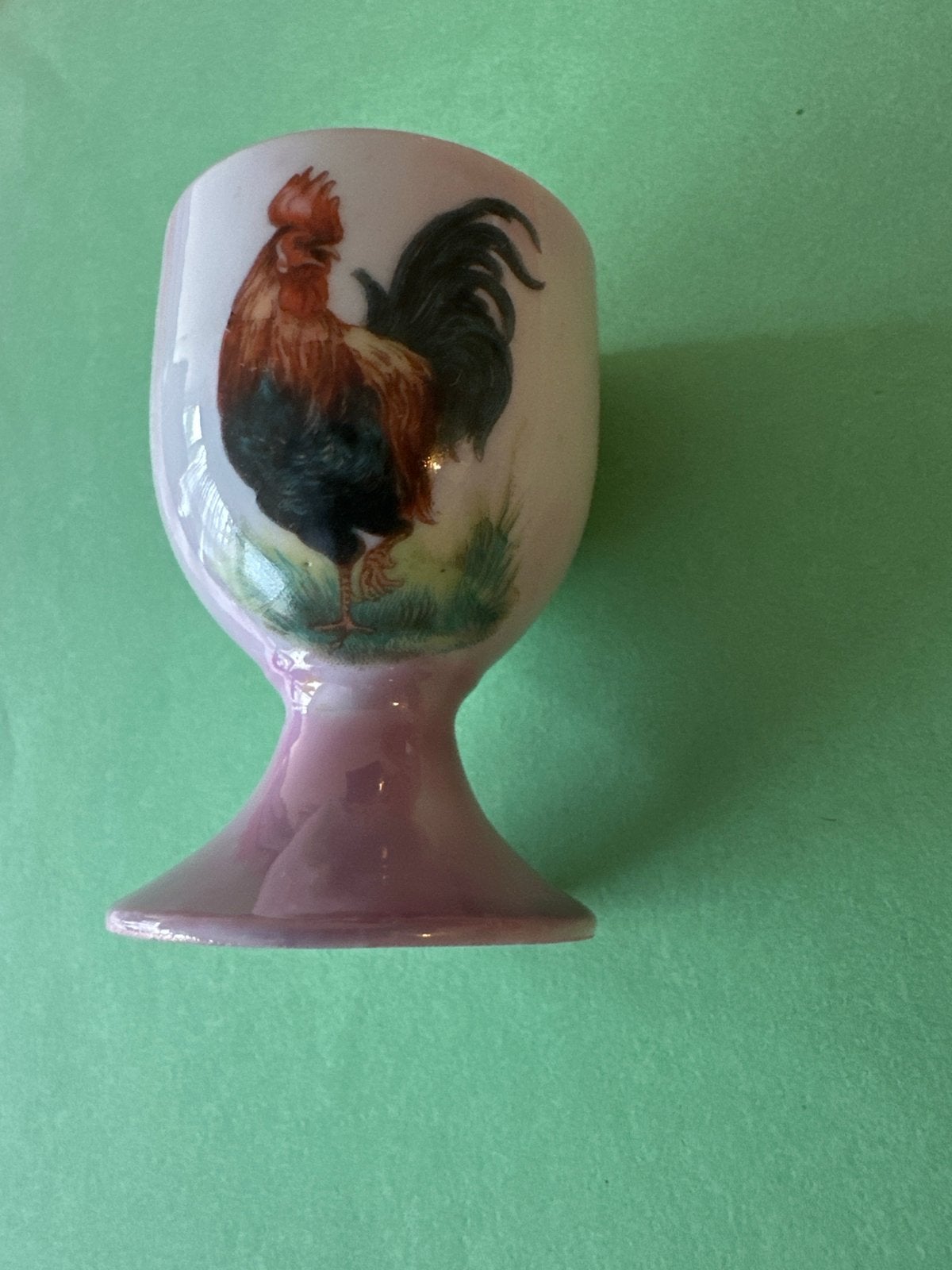 Vintage eierdopje met haan en lusterglanslaag, Antiek en Kunst, Ophalen of Verzenden