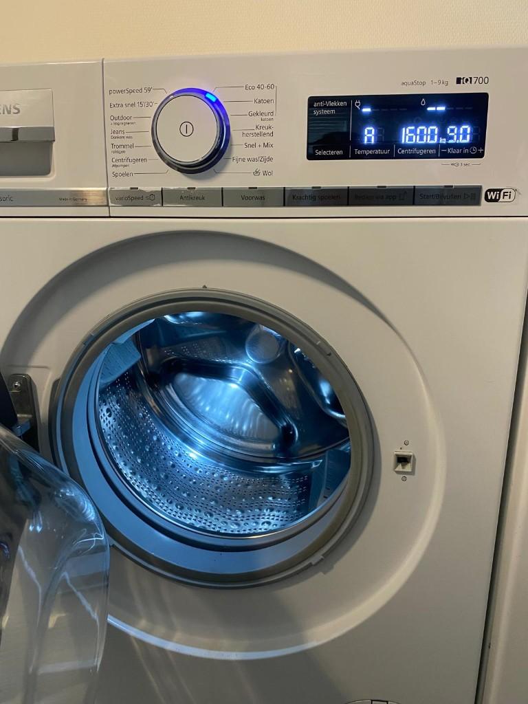 Gebruikte Siemens wasmachine 9kg IQ700 1600 toeren, Witgoed en Apparatuur, Wasmachines, Ophalen, Gebruikt, 8 tot 10 kg, 1600 toeren of meer