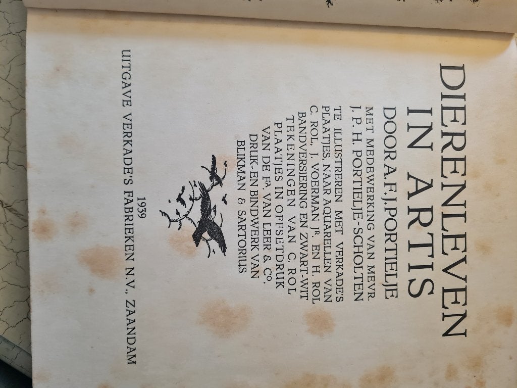 Boek met verzamel plaatjes Verkade Artis, Ophalen of Verzenden, Gelezen, Jac. P. Thijsse, Plaatjesalbum