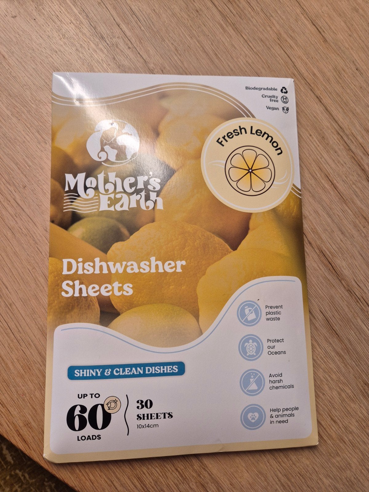 Mothers Earth Vaatwasser Sheets - Fresh Lemon (30 stuks), Ophalen, Schoonmaakmiddel