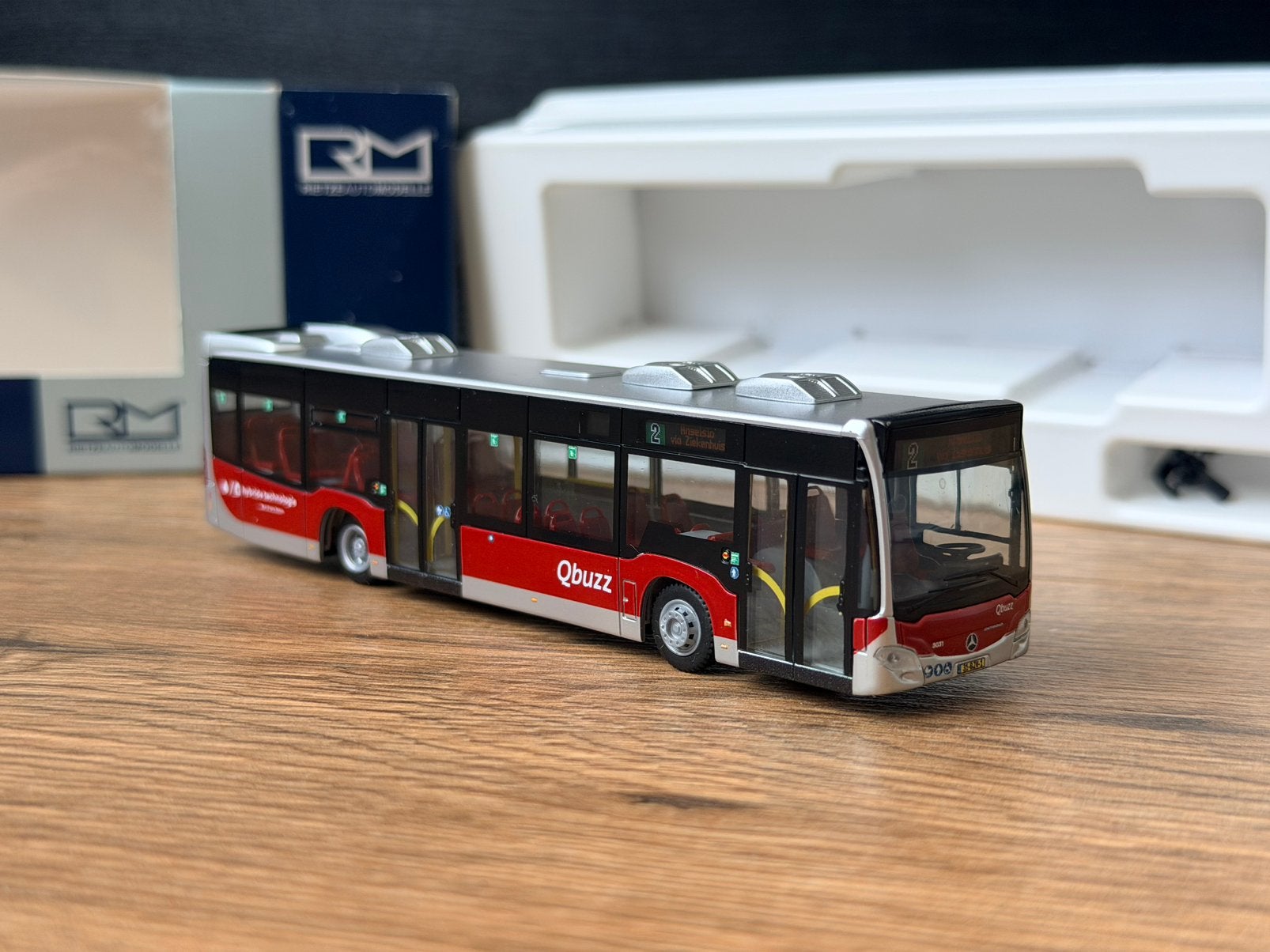 Rietze Mercedes Citaro C2 Qbuzz GD, Hobby en Vrije tijd, Modelauto's | 1:87, Ophalen of Verzenden, Zo goed als nieuw, Bus of Vrachtwagen