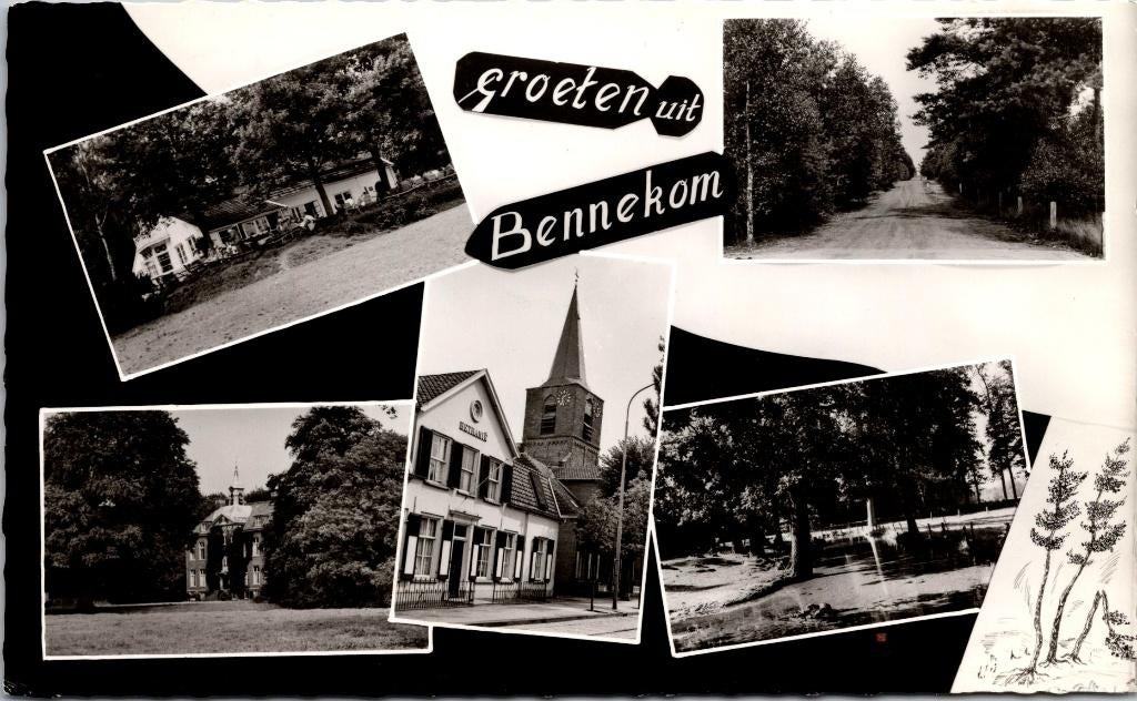 Groeten uit Bennekom - 2 ansichtkaarten (1958 / 1963), Verzenden, 1940 tot 1960, Gelopen, Gelderland