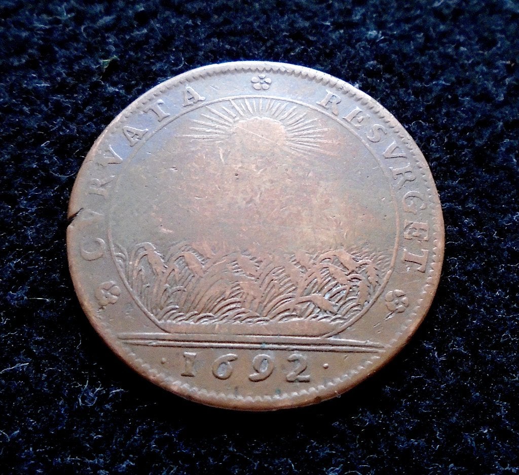 penning Frankrijk 1692 Bourgondie Guerre de la Ligue, Ophalen of Verzenden, Overige materialen, Buitenland
