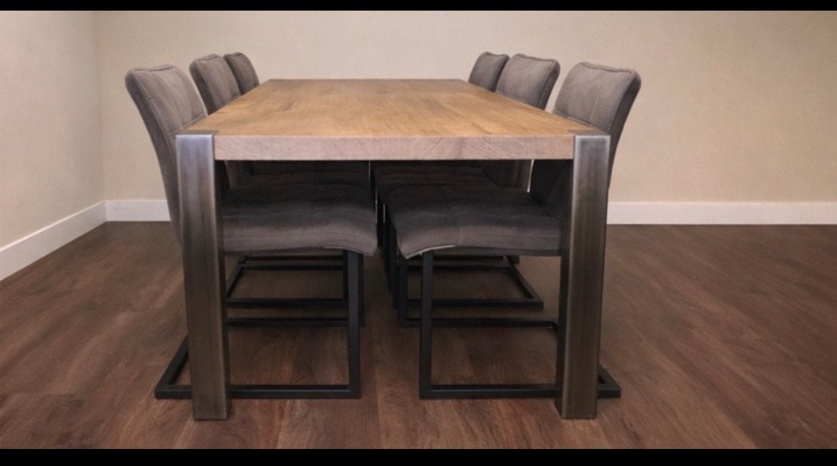 Stevige eettafel B160 x D90 - krasvrij, Huis en Inrichting, Ophalen, 50 tot 100 cm, 150 tot 200 cm, Zo goed als nieuw