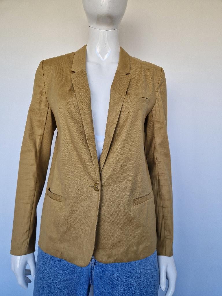 10 FEET linnen Blazer. Maat M. Okergeel., Maat 38/40 (M), Geel, Ophalen of Verzenden, Zo goed als nieuw