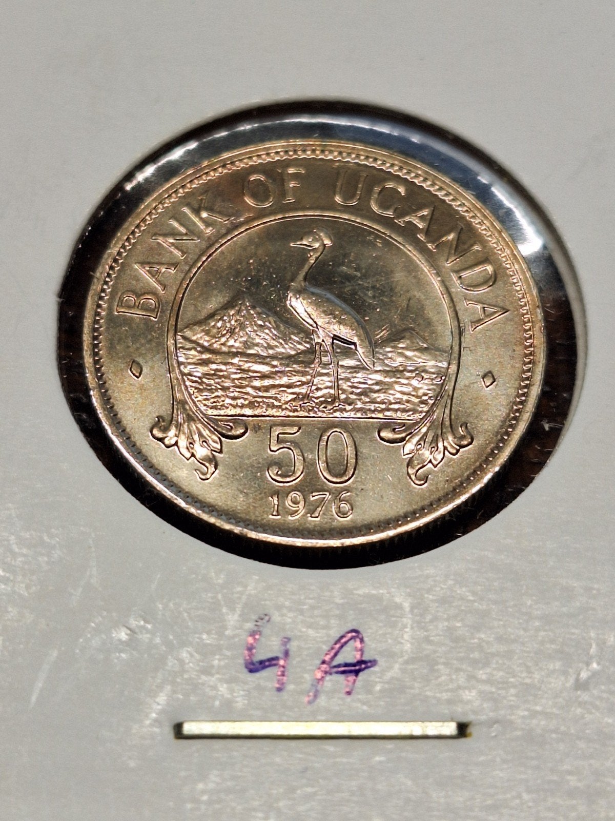 Uganda 50 cents 1976, Ophalen of Verzenden, Overige landen