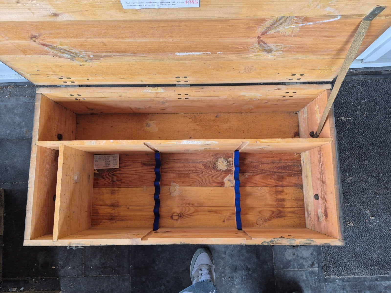 Vintage houten kist - Legerkist - Opbergkist, Ophalen, 50 tot 100 cm, 50 tot 75 cm, 5 – 50