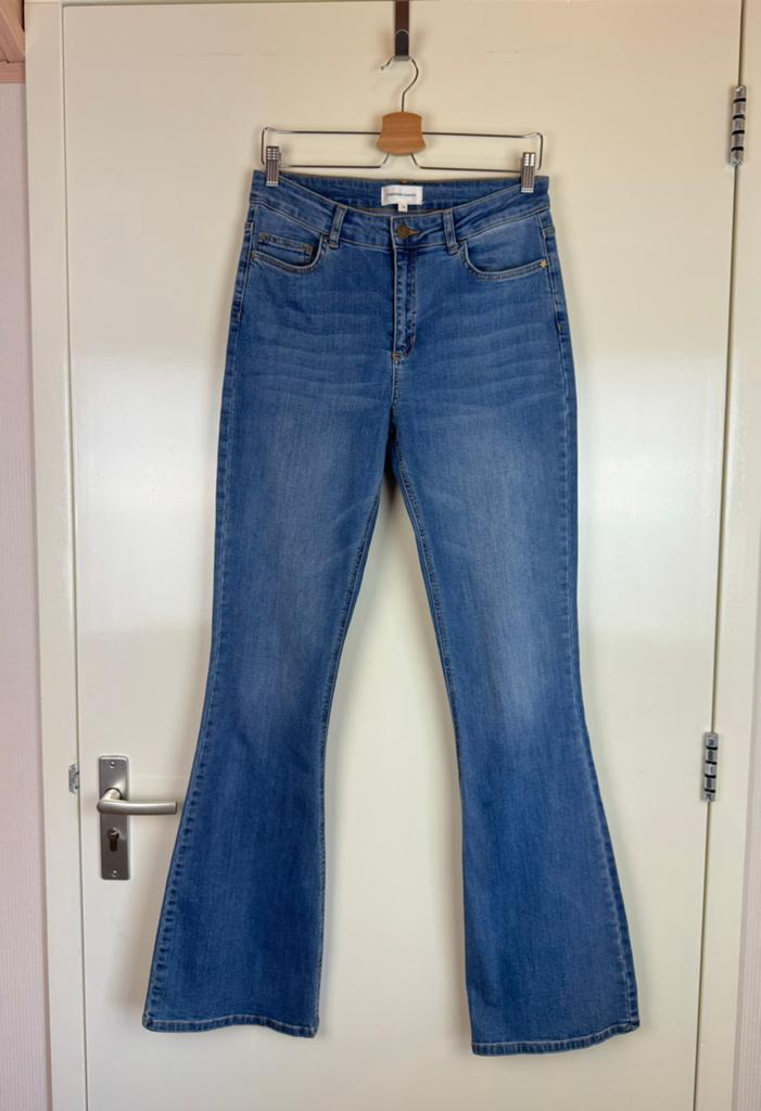 Fabienne chapot blue flared jeans high rise mom casual boho, Kleding | Dames, Ophalen of Verzenden, Zo goed als nieuw, Blauw