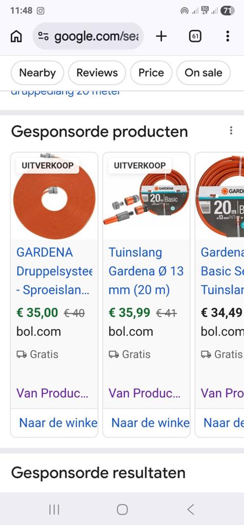 Tuinslang druppelsysteem Gardena 20 meter, Tuin en Terras, Tuinslangen, Ophalen, Tuinslang