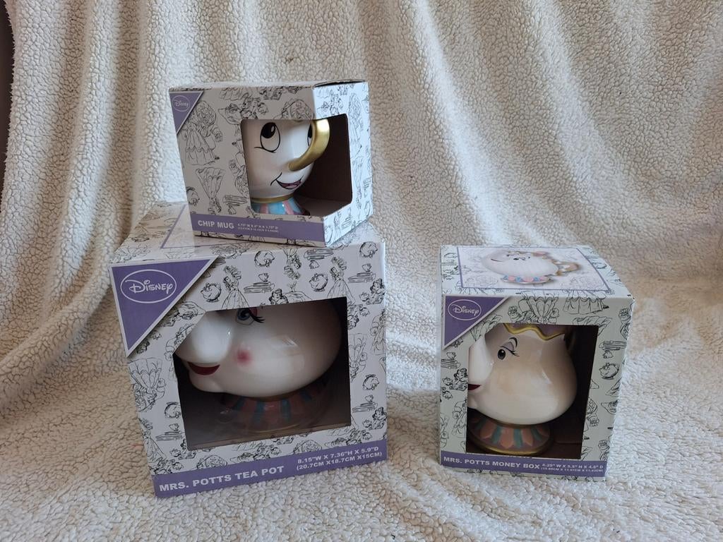 Disney Belle en het Beest Servies Set: Mrs. Potts & Chip, Ophalen of Verzenden