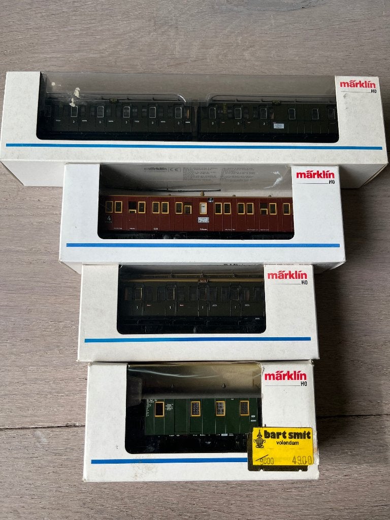 Marklin wagons 4303, 4206, 42141, 4309 ho nieuwstaat, Wisselstroom, Verzenden, Märklin, Nieuw