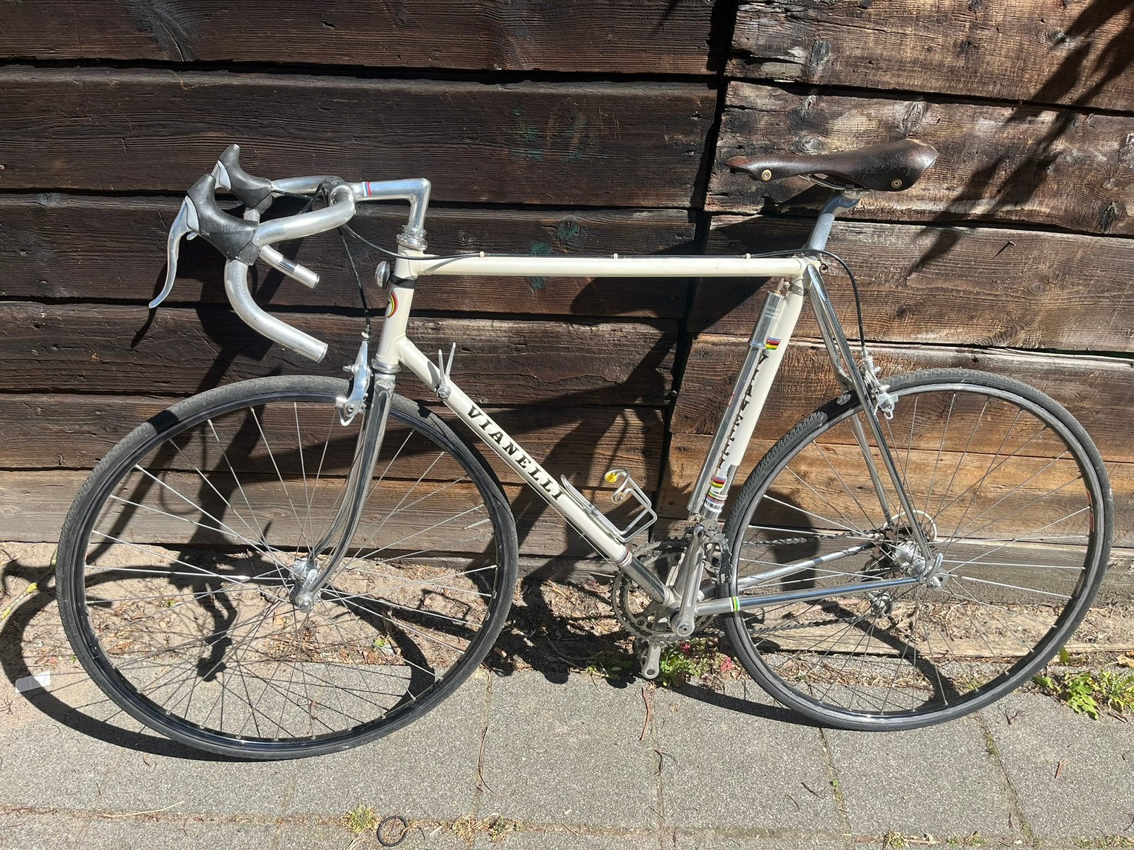 Zeldzame vintage Vianelli racefiets met Campagnolo, Fietsen en Brommers, Fietsen | Racefietsen, Overige merken, 28 inch, Gebruikt