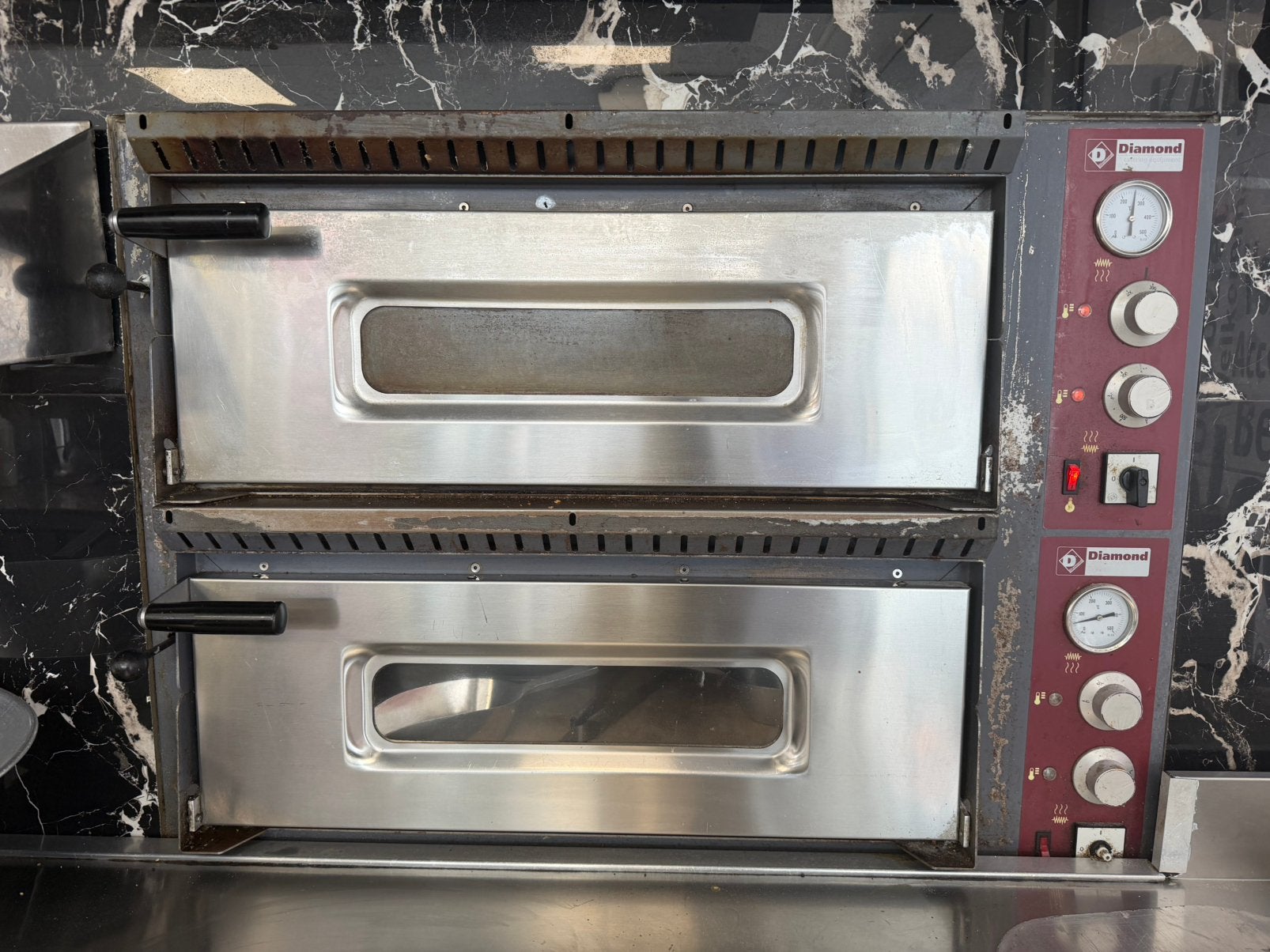 Diamond pizza-oven en RVS werkbankkoeling te koop, Ophalen, Ovens, Magnetrons en Steamers