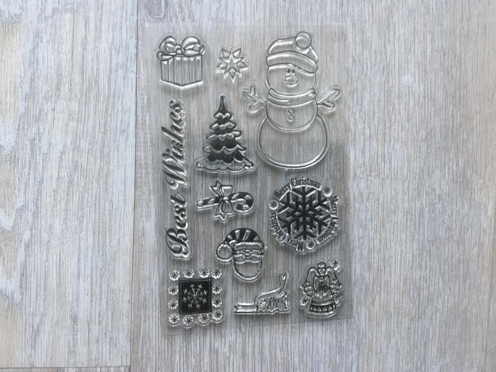 7 x nieuwe kerststempels, Ophalen of Verzenden, Nieuw, Clearstamp