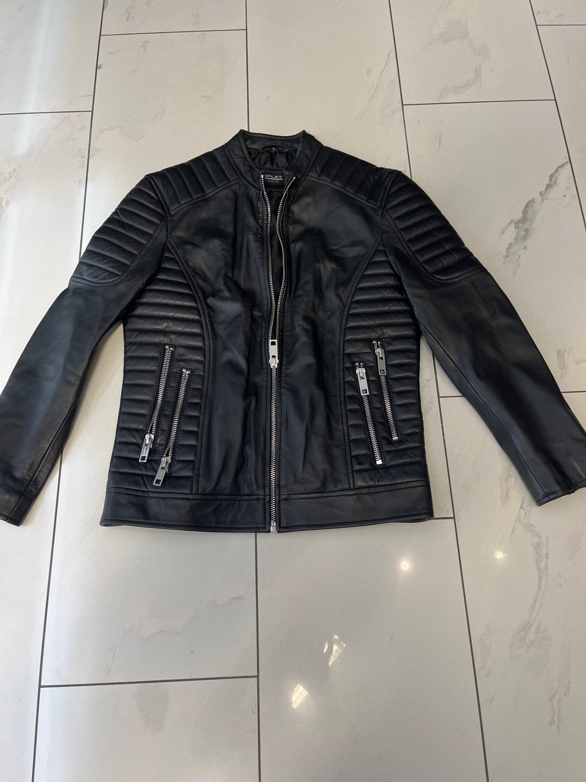 Explicit Goodlife Biker Leren Jas Maat L Zwart, Verzenden, Zo goed als nieuw, Maat 52/54 (L), Zwart