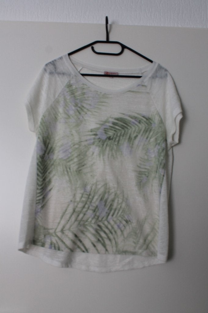 DIDI T-shirt met bladmotief maat M, Maat 38/40 (M), Verzenden, Wit, Didi