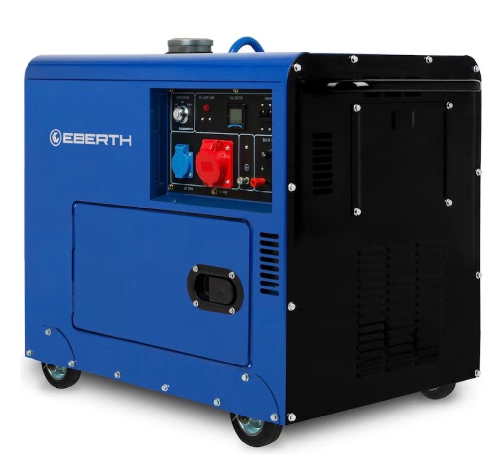 EBERTH 5000W dieselgenerator, 10 pk, 3-fase, 400V/230V/12V, Doe-het-zelf en Verbouw, Aggregaten, Ophalen, Nieuw, Minder dan 5 kVA