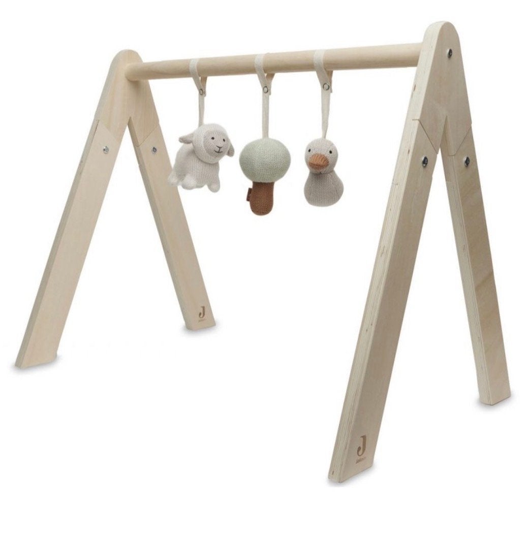 Houten Babygym met hangers - Zo goed als nieuw, Kinderen en Baby's, Speelgoed | Babyspeelgoed, Ophalen, Zo goed als nieuw, Babygym