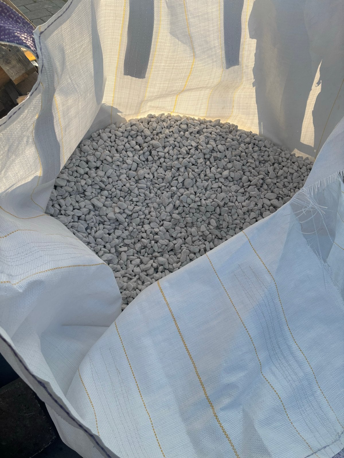 Witte siergrind  Crystal white 30-50mm, Tuin en Terras, Grind, Keien en Split, Ophalen, Gebruikt, Wit, Grind
