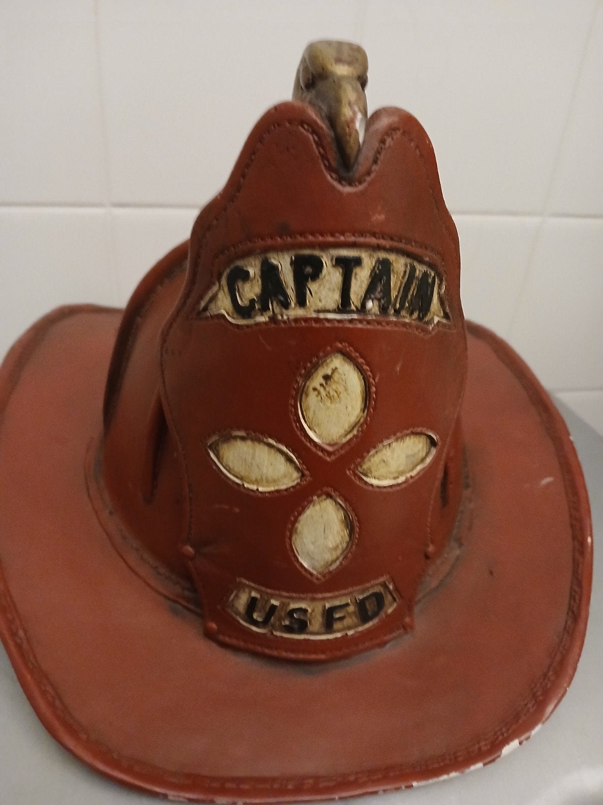 Vintage Brandweerhelm - Decoratief Stuk, Verzamelen, Ophalen of Verzenden