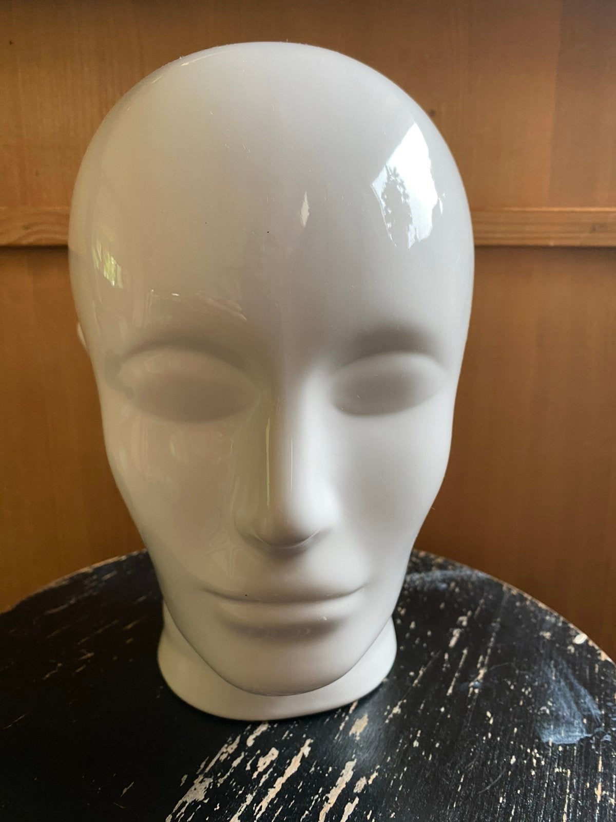 Vintage wit keramieken mannequinhoofd, Antiek en Kunst, Curiosa en Brocante, Ophalen of Verzenden