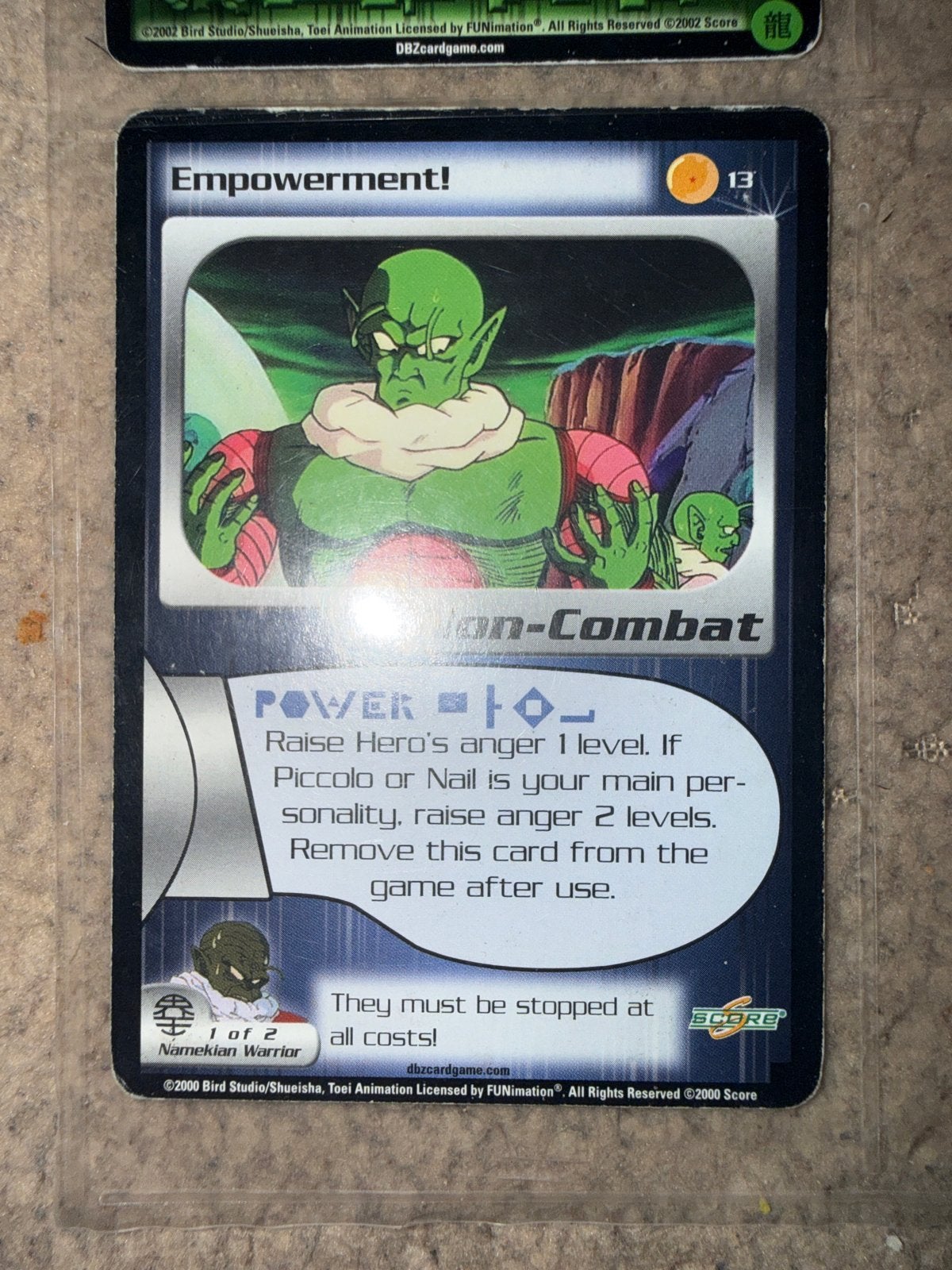DBZ TCG Kaart: Empowerment! (Namekian Warrior), Hobby en Vrije tijd, Verzamelkaartspellen | Magic the Gathering, Ophalen of Verzenden
