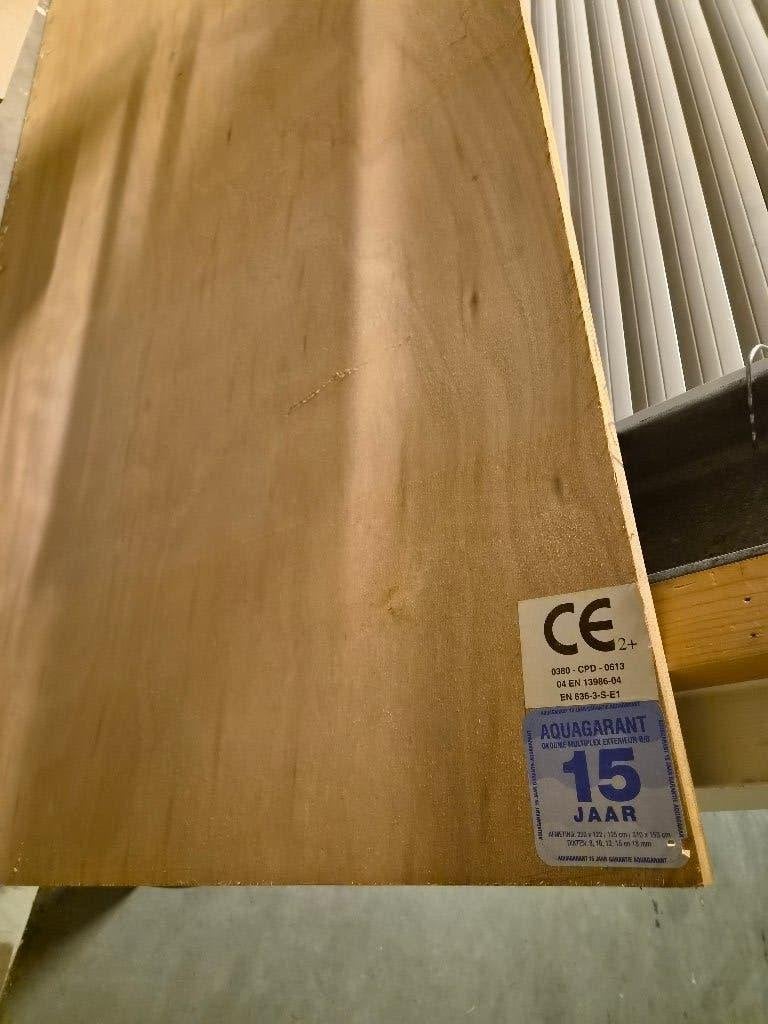 multiplexplaat buiten kwaliteit, Doe-het-zelf en Verbouw, Ophalen, Gebruikt, Multiplex, 20 tot 50 mm