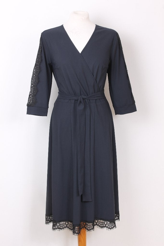 Travel jurk met kant van Jane Lushka maat M, Kleding | Dames, Maat 38/40 (M), Blauw, Ophalen of Verzenden, Zo goed als nieuw