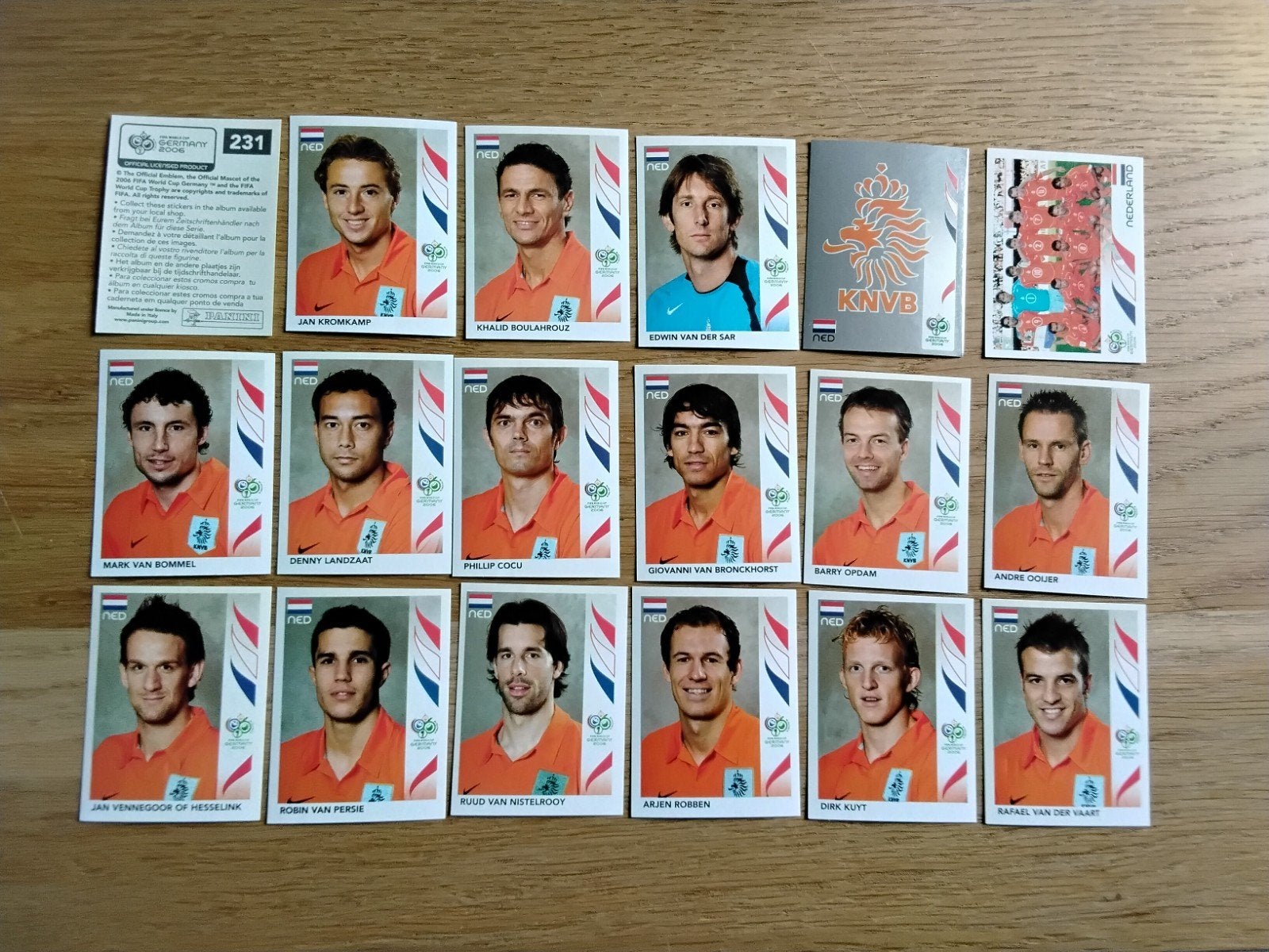 Compleet setje Panini stickers Nederland WK 2006, Ophalen of Verzenden, Zo goed als nieuw, Poster, Plaatje of Sticker