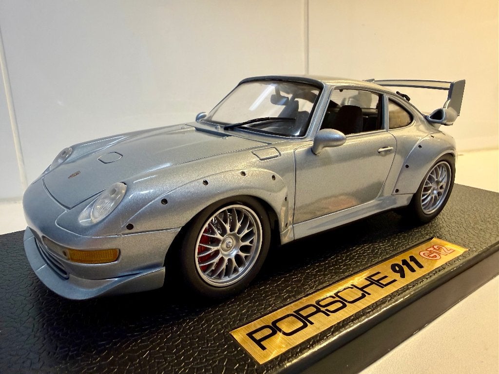 Anson Porsche 911 (993) GT2 1:18 zilver, Ophalen of Verzenden, Nieuw, Auto, Anson