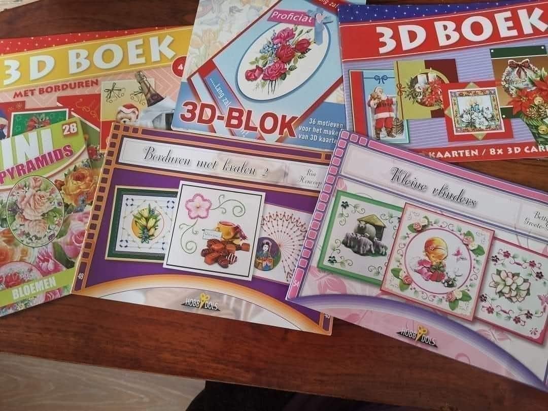 6 verschillende 3D blokken voor kaarten, Ophalen of Verzenden