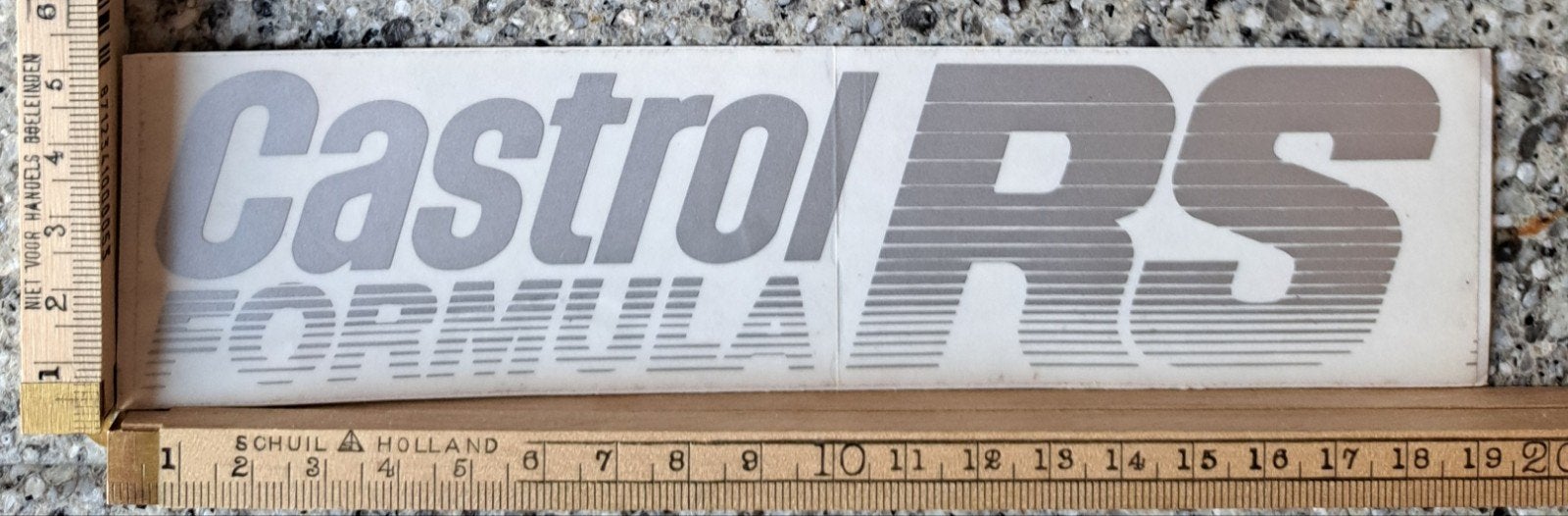 Vintage zilver witte sticker  Castrol formula RS, Ophalen of Verzenden, Zo goed als nieuw, Auto of Motor