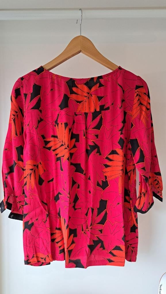 Mart Visser zomertop met bloemenprint - rood, oranje, zwart, Ophalen of Verzenden, Maat 36 (S), Rood, Onbekend