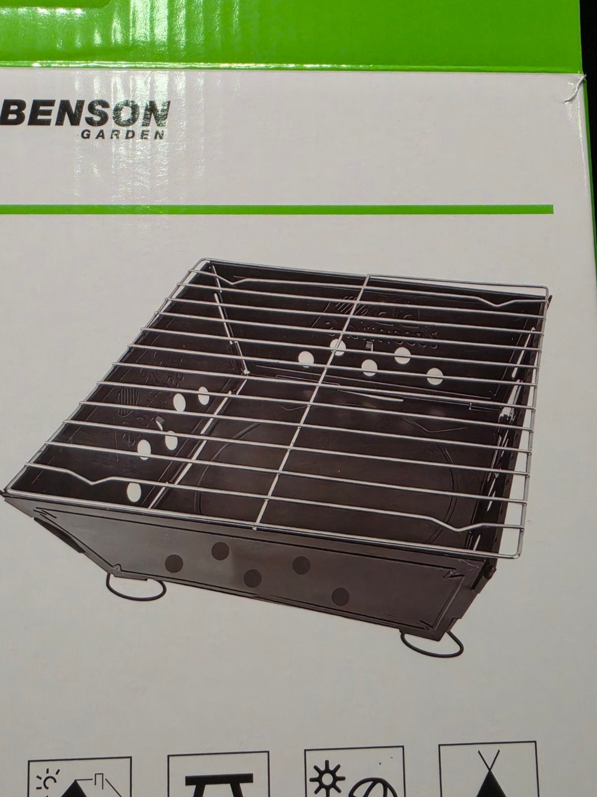 Opvouwbare houtskoolbarbecue 25x25 cm draagbare BBQ, ., Nieuw, Ophalen of Verzenden, Benson garden