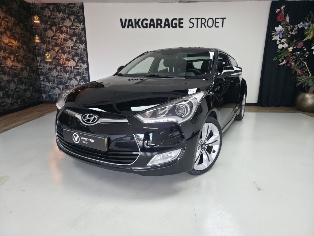 Hyundai Veloster 1.6 GDI i-Catcher | nw koppeling | volldeal, Auto's, Gebruikt, 4 cilinders, 4 stoelen, Zwart
