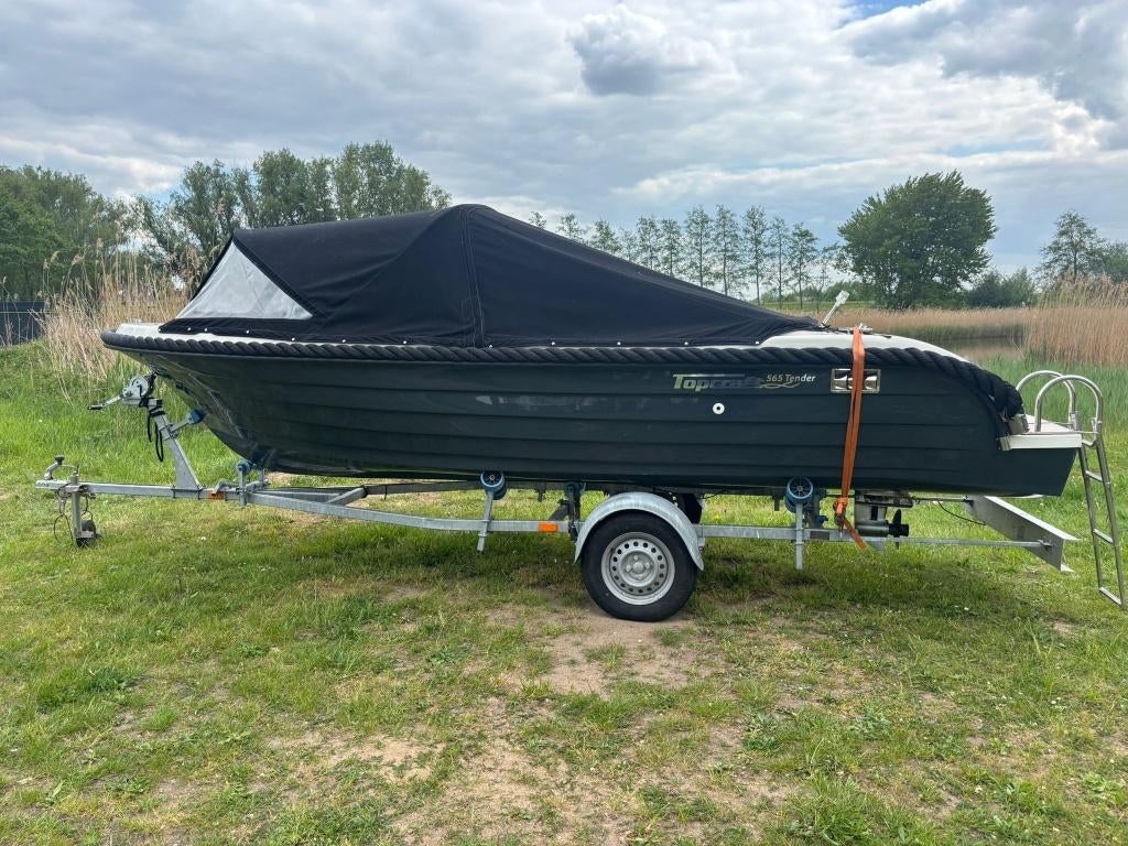 Topcraft 565 Tender 2022 | Honda 20 PK | Inclusief trailer, Watersport en Boten, Sloepen, Ophalen, Tender, Gebruikt, Topcraft