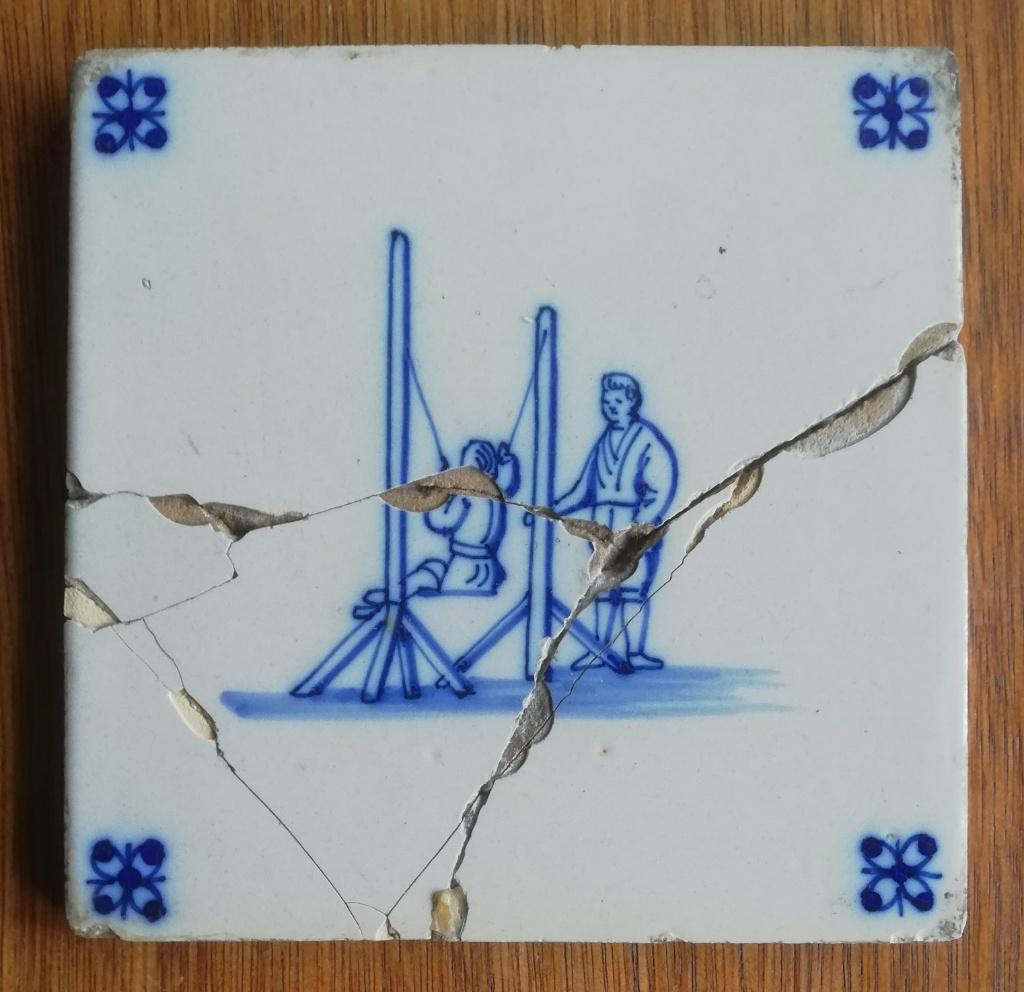 Oud hollandse tegel kinderspelen, Antiek en Kunst, Antiek | Wandborden en Tegels, Ophalen of Verzenden