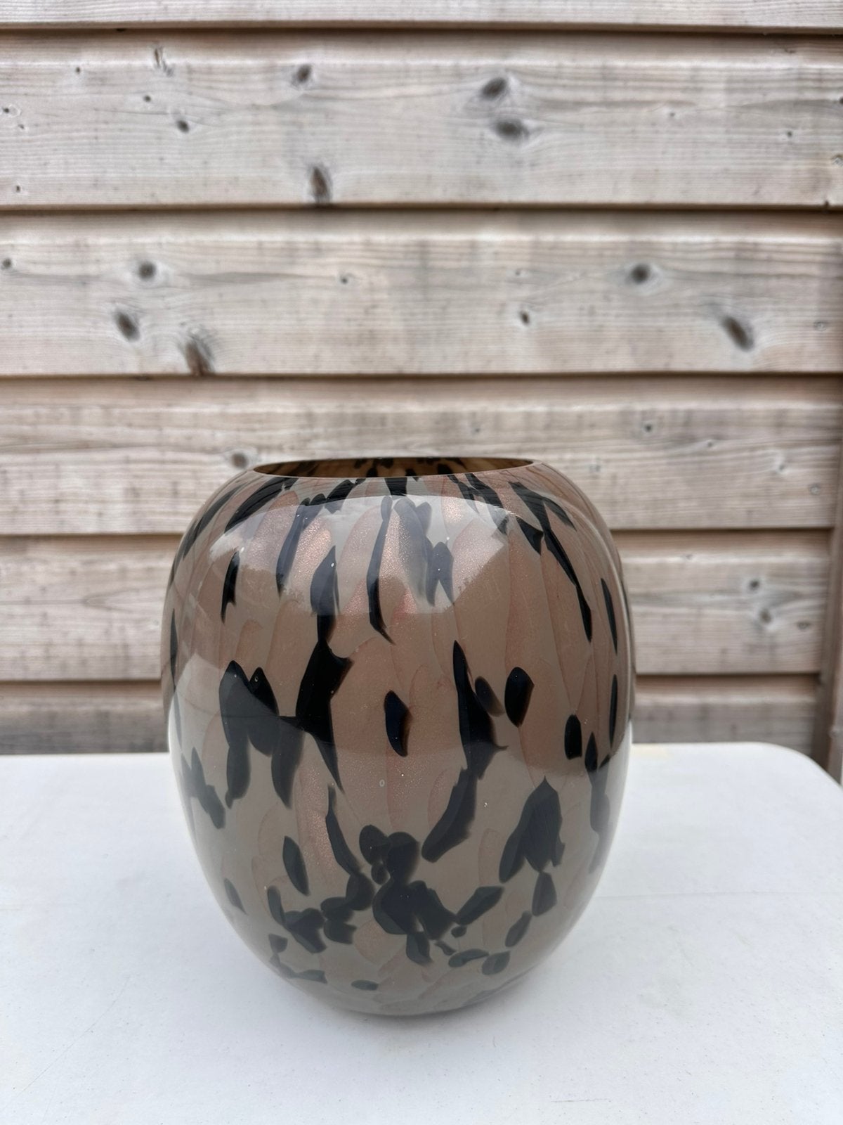Panter vaas groot 23x26 cm nieuw!, 26 cm, Meerkleurig, Nieuw, Ophalen of Verzenden