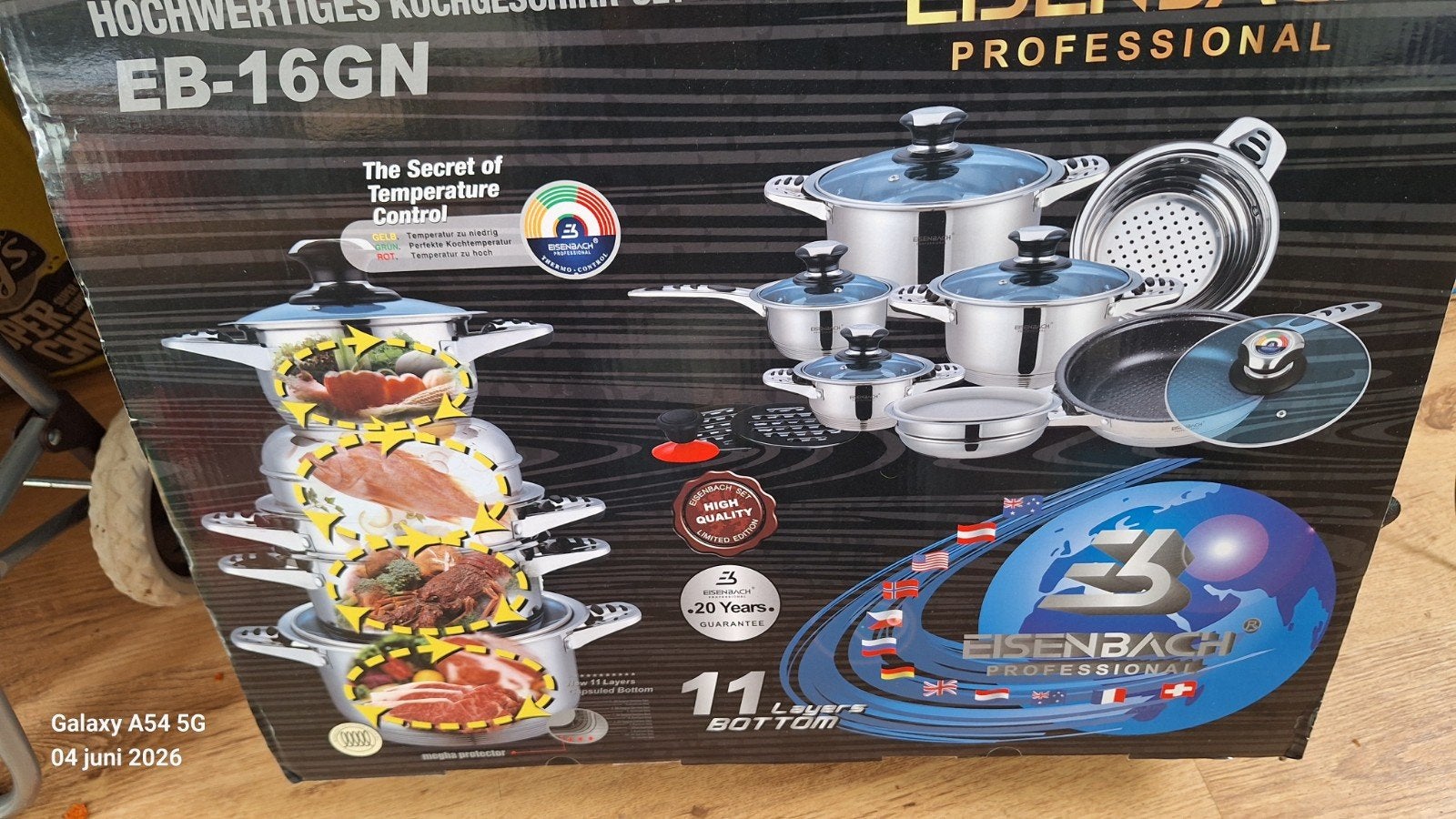 Eisenbach Professionele Pannenset EB-16GN - Duits Kwaliteit, Huis en Inrichting, Keuken | Potten en Pannen, Nieuw, Pannenset, Ophalen of Verzenden