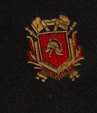Brandweer stropdas blauw met groot brandweer embleem, Ophalen of Verzenden, Nieuw, Blauw